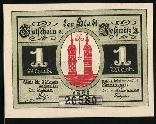 Notgeld jeßnitz 1921 - notgeld, mark