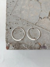 Open mini flat hoop - hoop, earrings