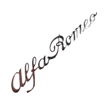 Alfa Romeo Schriftzug 30,5 cm Neu zusammenhängend Typenschild Schild Logo
