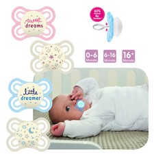MAM PERFECT NIGHT Silikon Leucht Schnuller Oval Junge / Mädchen 0-6M 6-16M 16M+