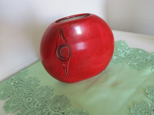 Blumenvase rot keramik - rot,