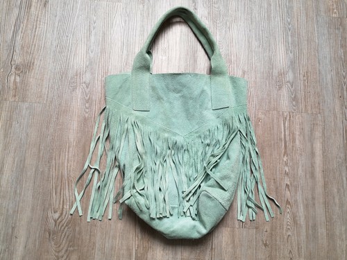Wildleder fransentasche tasche - wildleder,