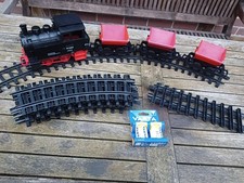 LGB Spur G Güterzug Mit Batteriebetrieb, Dampflok 995001 mit 3 Kipploren+Gleisen