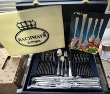 Besteckkoffer, BSB Solingen, 12 Personen, 70-teilig, Edelstahl teilvergoldet