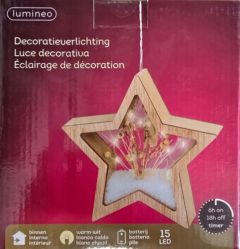 Lumineo stern mit schnee - lumineo,