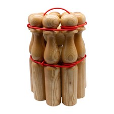 GICO Kegelspiel Kegel Set Bowling aus Holz für Kinder und Erwachsene – 3019