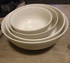 Schüssel 4er Set Schale Obstschale Schüssel-Set Porzellan weiß