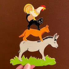 1960er Märchen-Holzbild