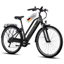 SAXONETTE E Bike 28 Zoll 9 Gäng 418WH Akku 120KM Range Nabenmotor Gabelfederung