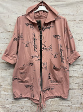 Damen Sweat Tunika Jacke weit