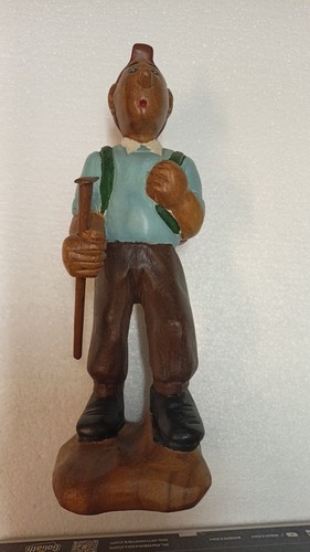 Holzfigur tim und struppi mit - tim,