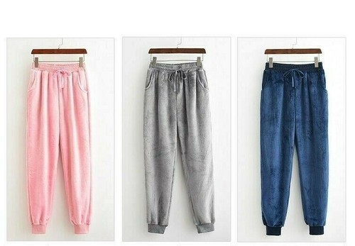 Damen flanell fleece hosen - flanell,