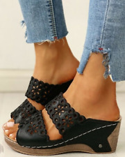 Damen Keilabsatz Sandaletten Wedges Sandalen Sommerschuhe Pantoletten Flip Flops