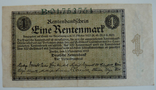 Rentenmark 1923 01 11 2023 - -, 01.11.2023