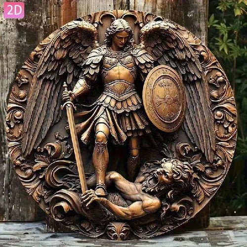 Blechschild rund heiliger - blechschild,