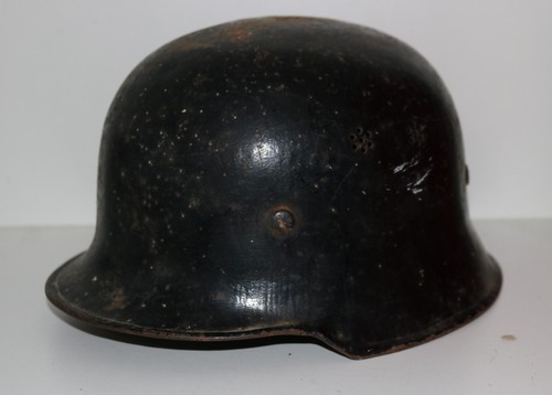 Vintage stahl feuerwehrhelm - stahl,