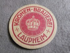 Bierdeckel ,  Kronen - Brauerei Laupheim