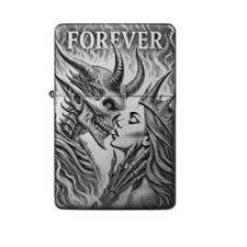 Teufels Paar Feuerzeug Skull Lasergravur opt. Gravurtext personalized