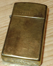 Original Zippo Slim Solid Brass A XI Messing 