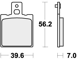 Sbs bremsbeläge hinten - hinten, für