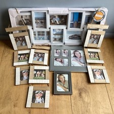 Familien Fotorahmen Bilderrahmen Holzbildrahmen Wand Deko Konvolut Metall Samt