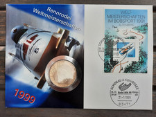 Numisbrief , Rennrodel Weltmeisterschaften 1999 , 10 DM Silbermünze