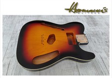Thinline Tele Alder Body, 3 Tone Sunburst, Cream Bindings, HS Fräsung, 1,7 kg