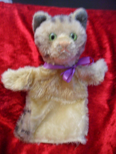Steiff handpuppe katze grau - handpuppe,