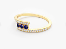 Diamond gold ring 14K 585 with