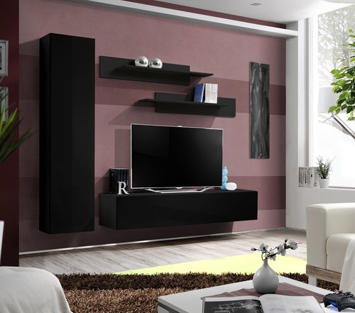 Anbauwand wohnwand wohnzimmer - wohnwand,