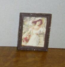 Bilderrahmen mit Foto -elegante Dame - Miniatur 1:12 - Puppenhaus