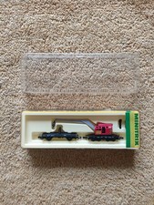 Minitrix 3590 Spur N 1/160 Kranwagen Krupp Ardelt mit Schutzwagen DB in OVP 