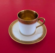 1928 Rosenthal Bavaria Sammeltasse Mokka Mocca Gedeck Jugendstil Art Prunk Gold