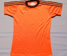VINTAGE 80er 80s ADIDAS Fussball Trikot Shirt orange/schw D 3/4 S kurzarm TOP