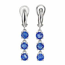 Silber Ohrringe Kyanit echt