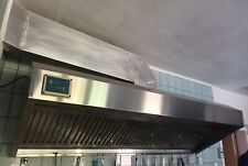 Gastronomie Küchenausstattung Große Abzugshaube mit Fettablasshahn Edelstahl 