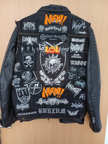 Black metal kutte l - -,