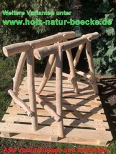 Holzböcke eiche mit edelstahl - mit,