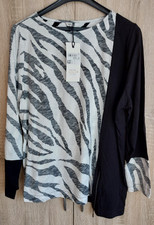 Pulli,Gr.XL (46/48) von Gina Laura NEU schwarz-weiß