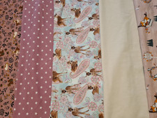 Herbst-Winter Stoffpaket 5x Baumwolljersey für girls Mützen + Snoods 30x70cm Neu