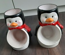 2x niedlicher Blumentopf - Doppel Übertopf - Tier - Pinguin 