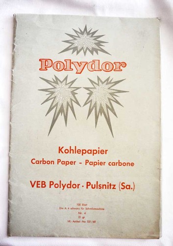 Polydor kohlepapier ddr veb - polydor,