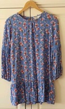 H&M Kleid langarm blau