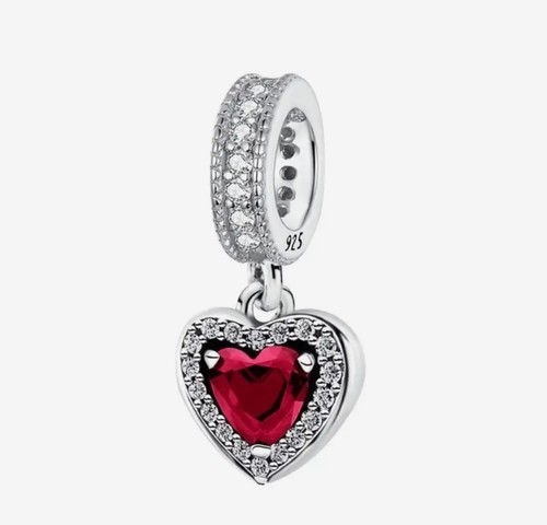 925 silber charm - 💖,