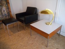 60er Mauser Lounge Set Sessel Hocker & Beistelltisch Teak Mid Century Nr.251