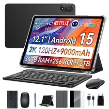 Blackview Tablet 12" Android 15 Tablet with Keyboard -MEGA 2 Set 36GB+256GB GREY