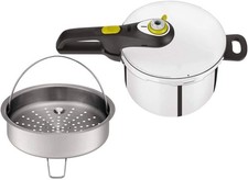 Tefal Secure 5 Neo Schnellkochtopf 22cm 6L Edelstahl Korbeinsatz P2530738