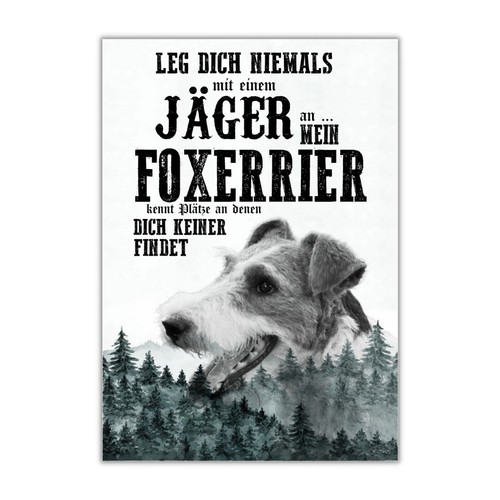 Schild foxterrier dog hund - schild,