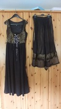 ausgefallenes Dirndl, Landhausmode,Trachtenkleid, Gothik, Gr 42, DOPINO,schwar