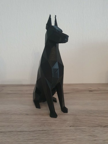 Low poly dobermann - low,